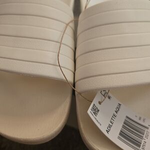 Adidas Adilette Aqua Slides in Cream